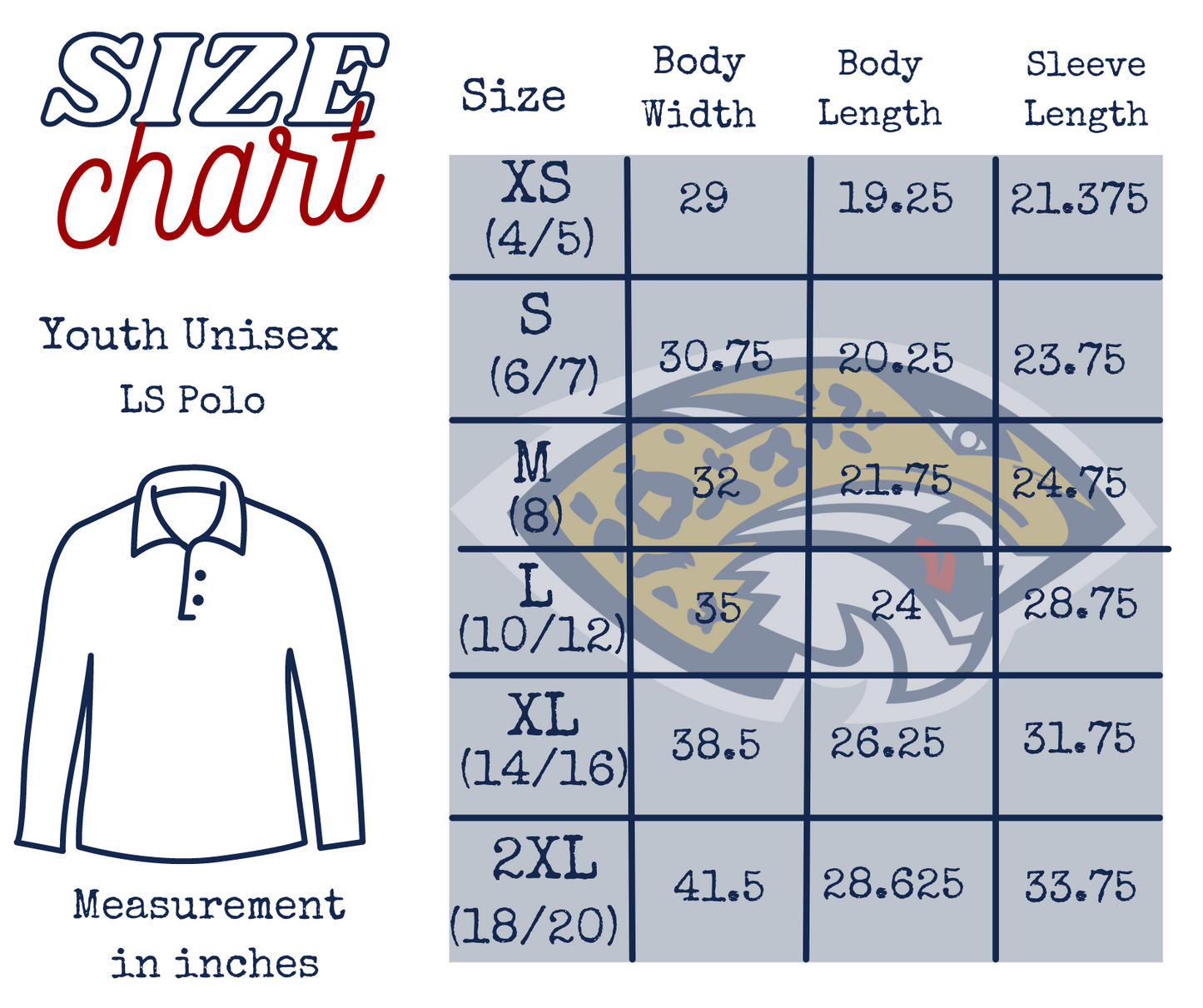 Elementary & Middle School Uniform - Adult Polos (Long)
