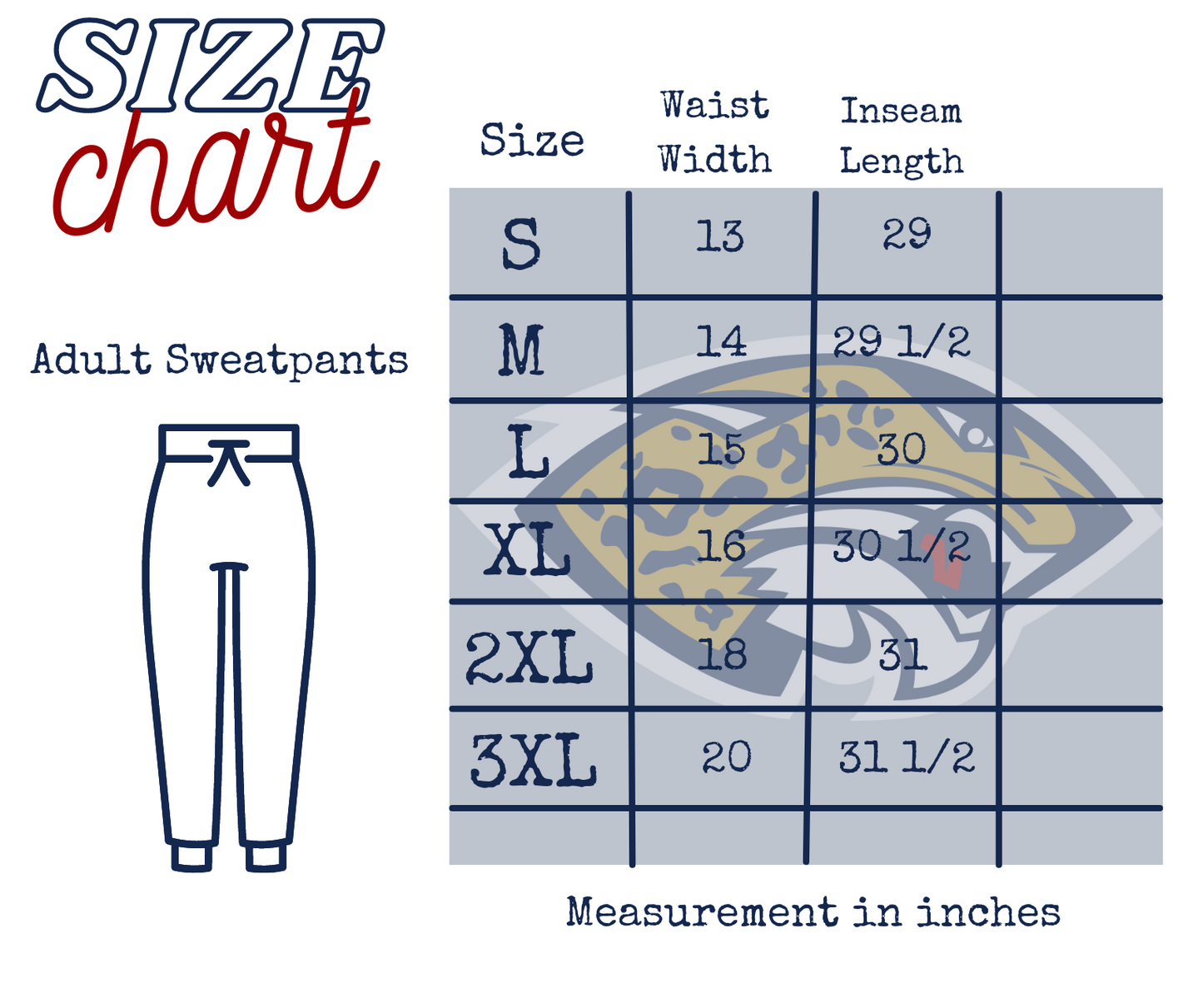 High School Uniform - Adult Sweatpants
