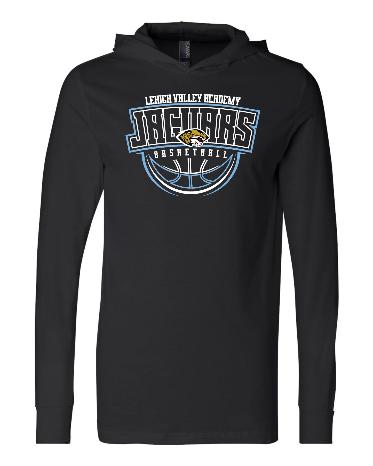 LVA Jaguars Basketball Abstract - Adult Hooded Long Sleeve
