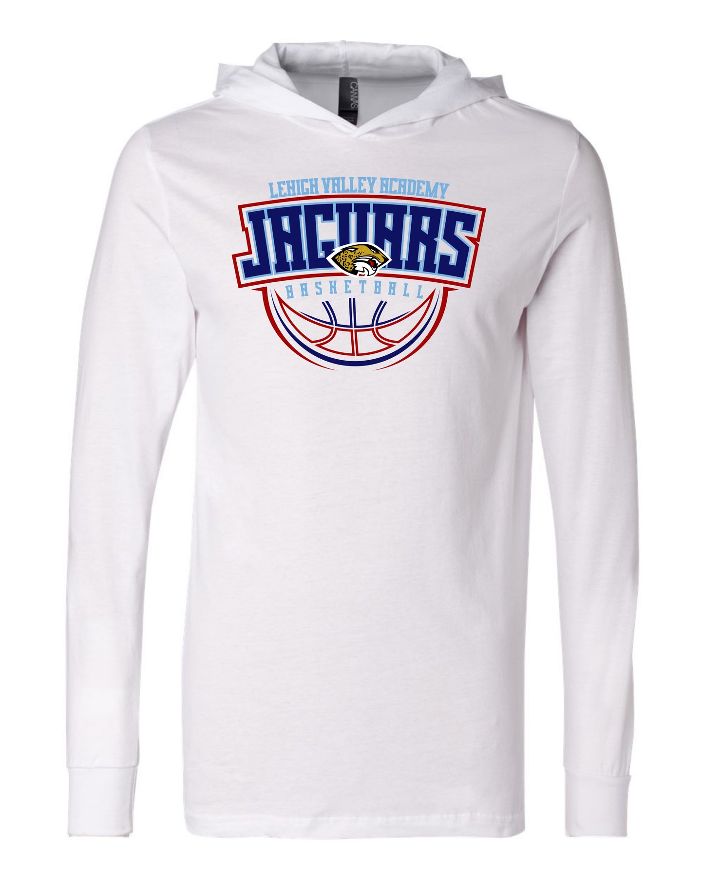 LVA Jaguars Basketball Abstract - Adult Hooded Long Sleeve