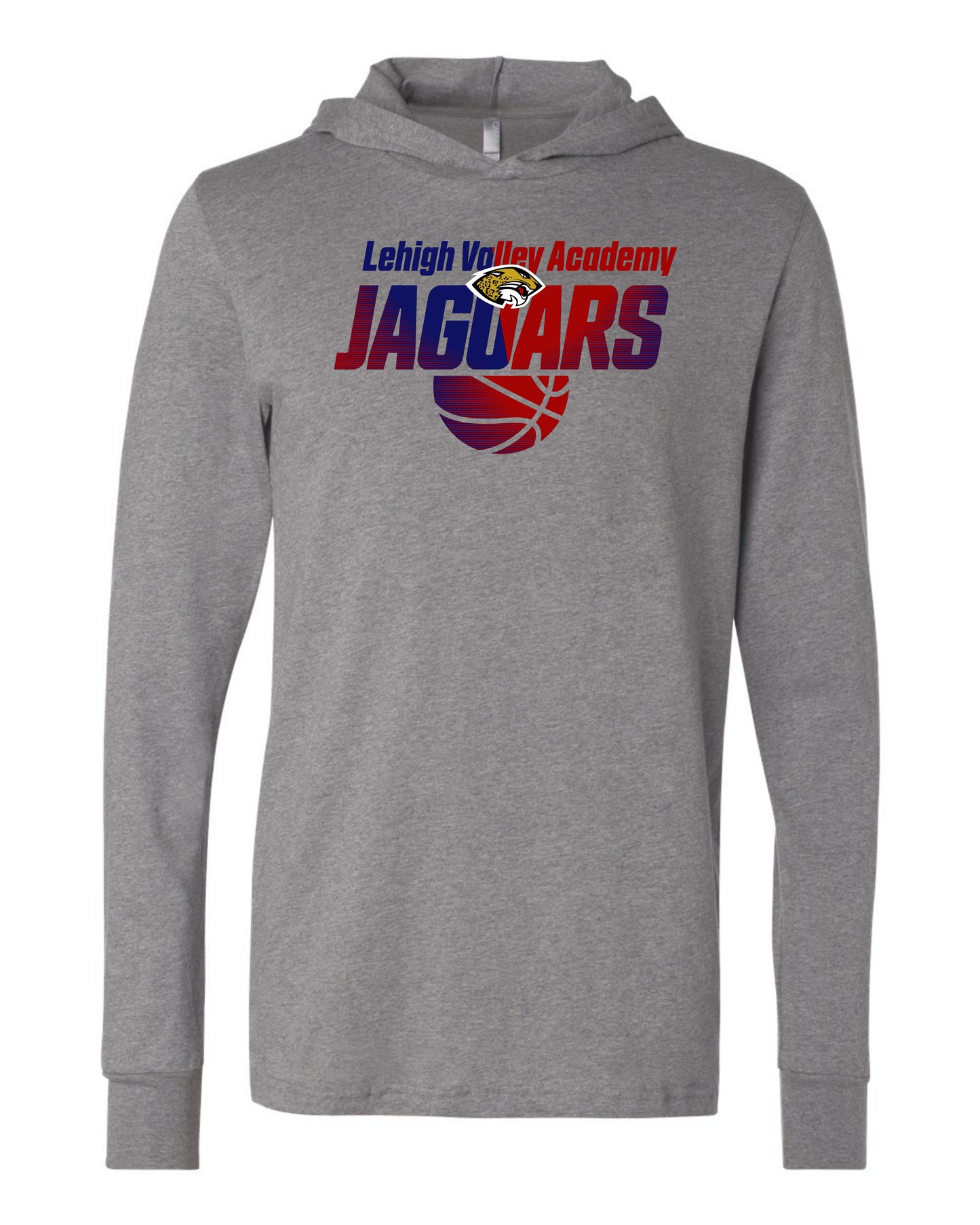 LVA Jaguars Basketball Ombre - Adult Hooded Long Sleeve