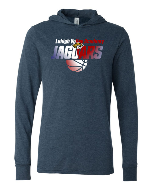 LVA Jaguars Basketball Ombre - Adult Hooded Long Sleeve