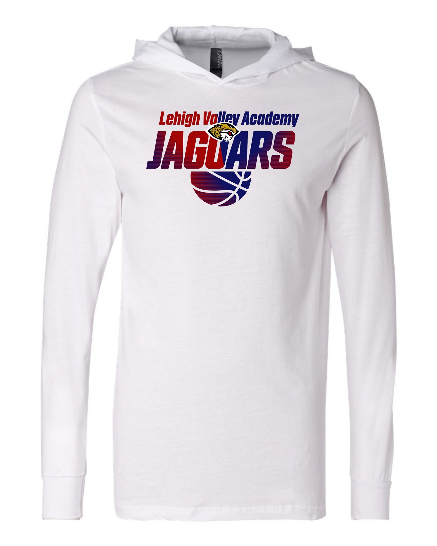 LVA Jaguars Basketball Ombre - Adult Hooded Long Sleeve