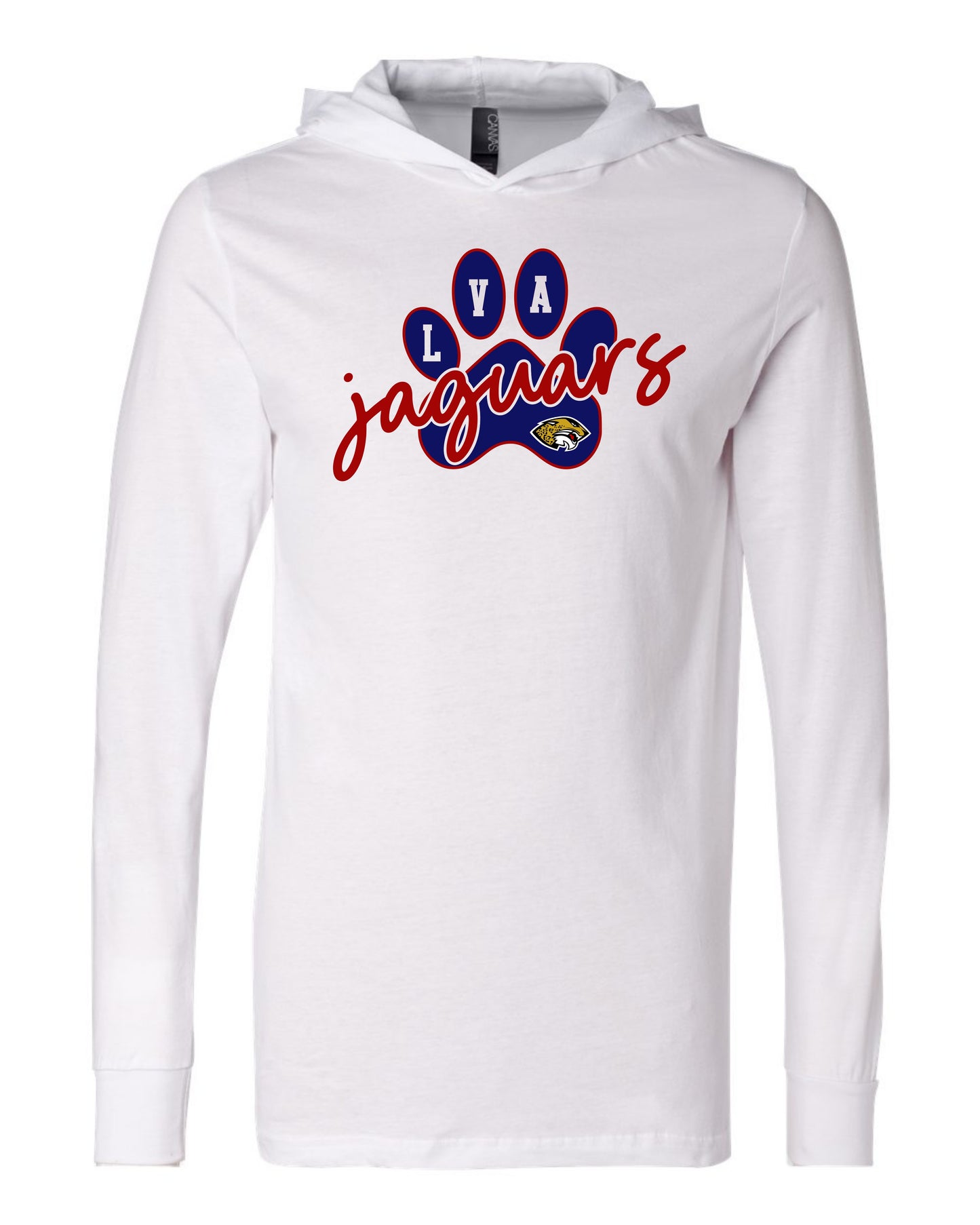 LVA Jaguars Paw - Adult Hooded Long Sleeve (Design Color Set 1)