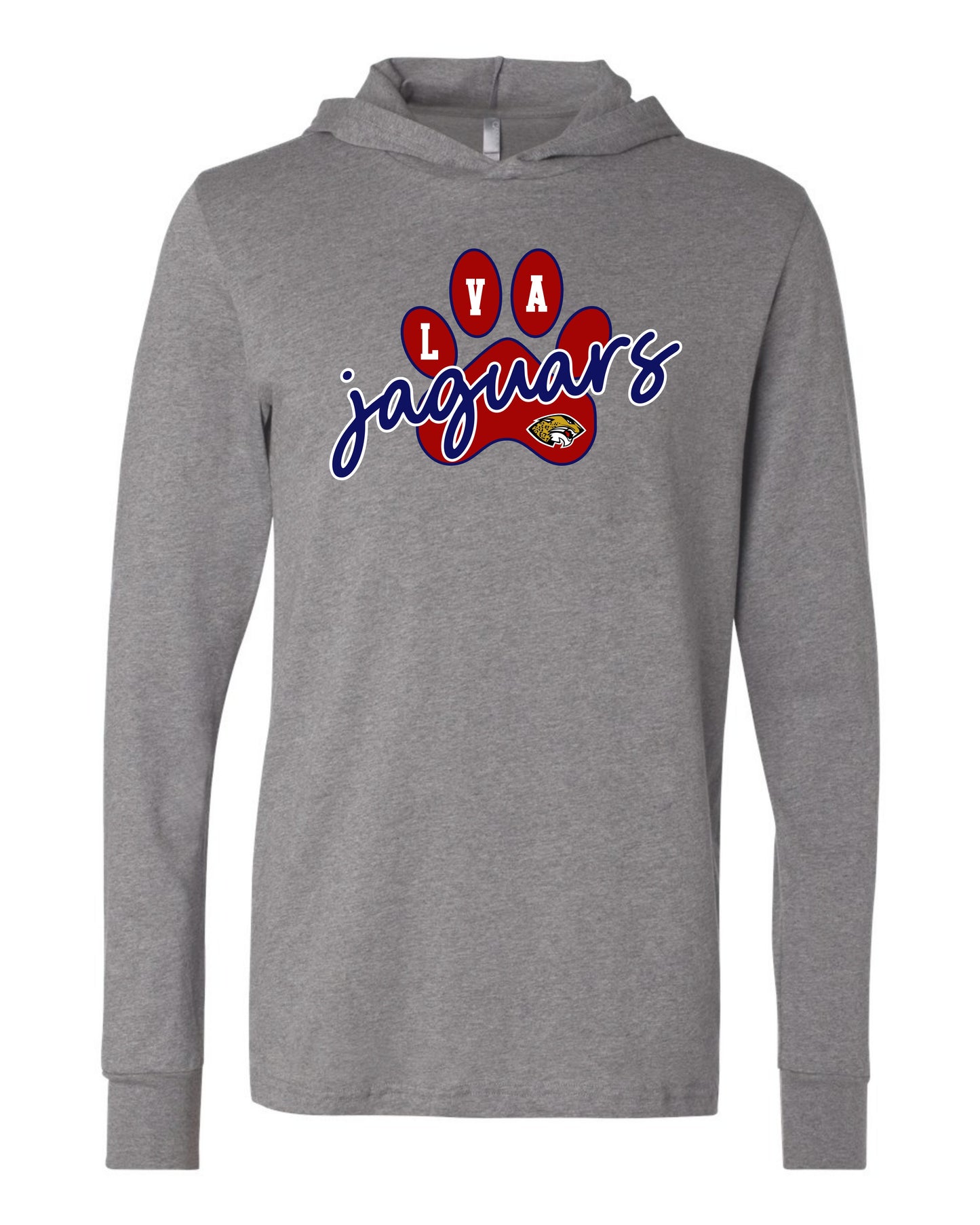 LVA Jaguars Paw - Adult Hooded Long Sleeve (Design Color Set 2)