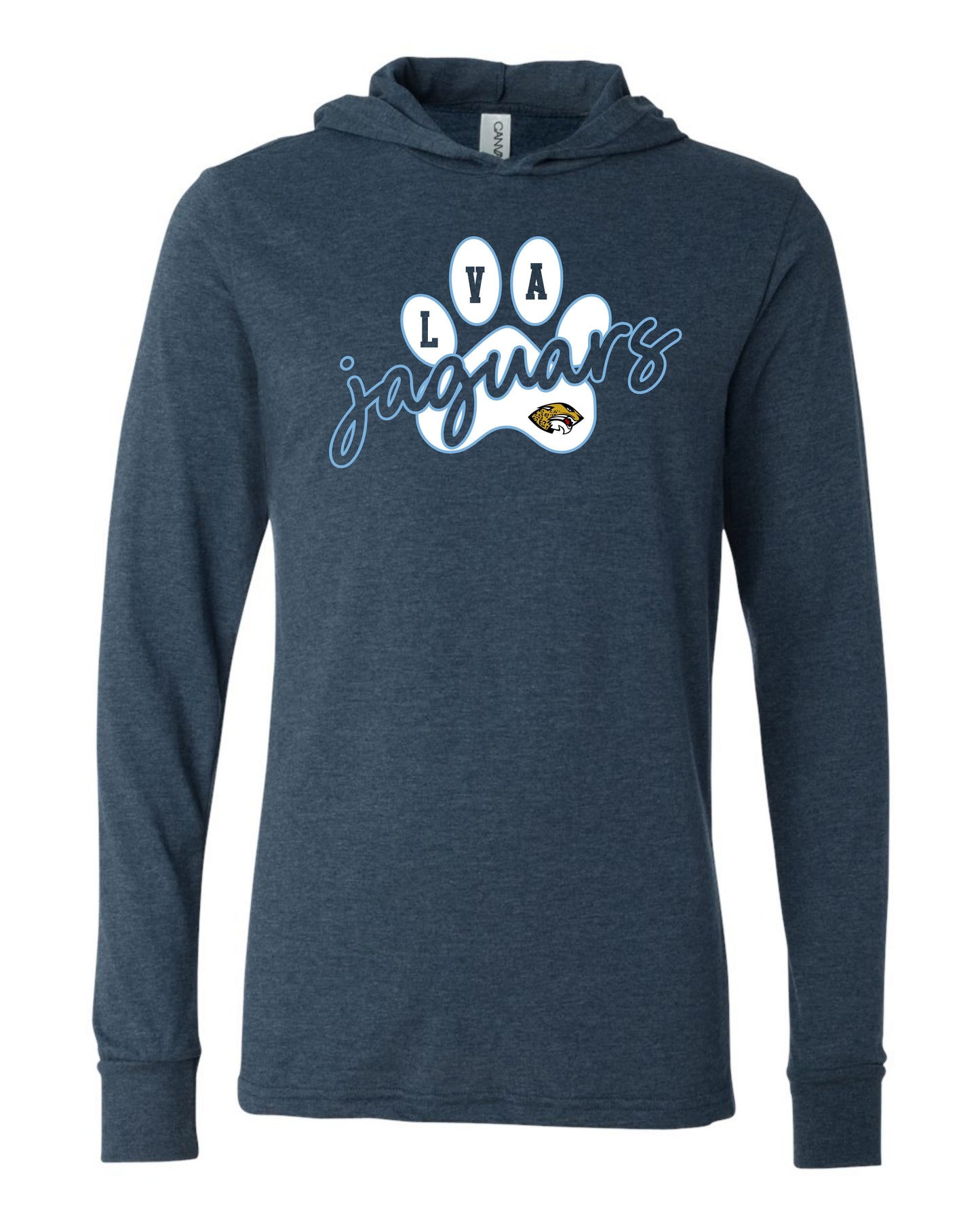 LVA Jaguars Paw - Adult Hooded Long Sleeve (Design Color Set 2)