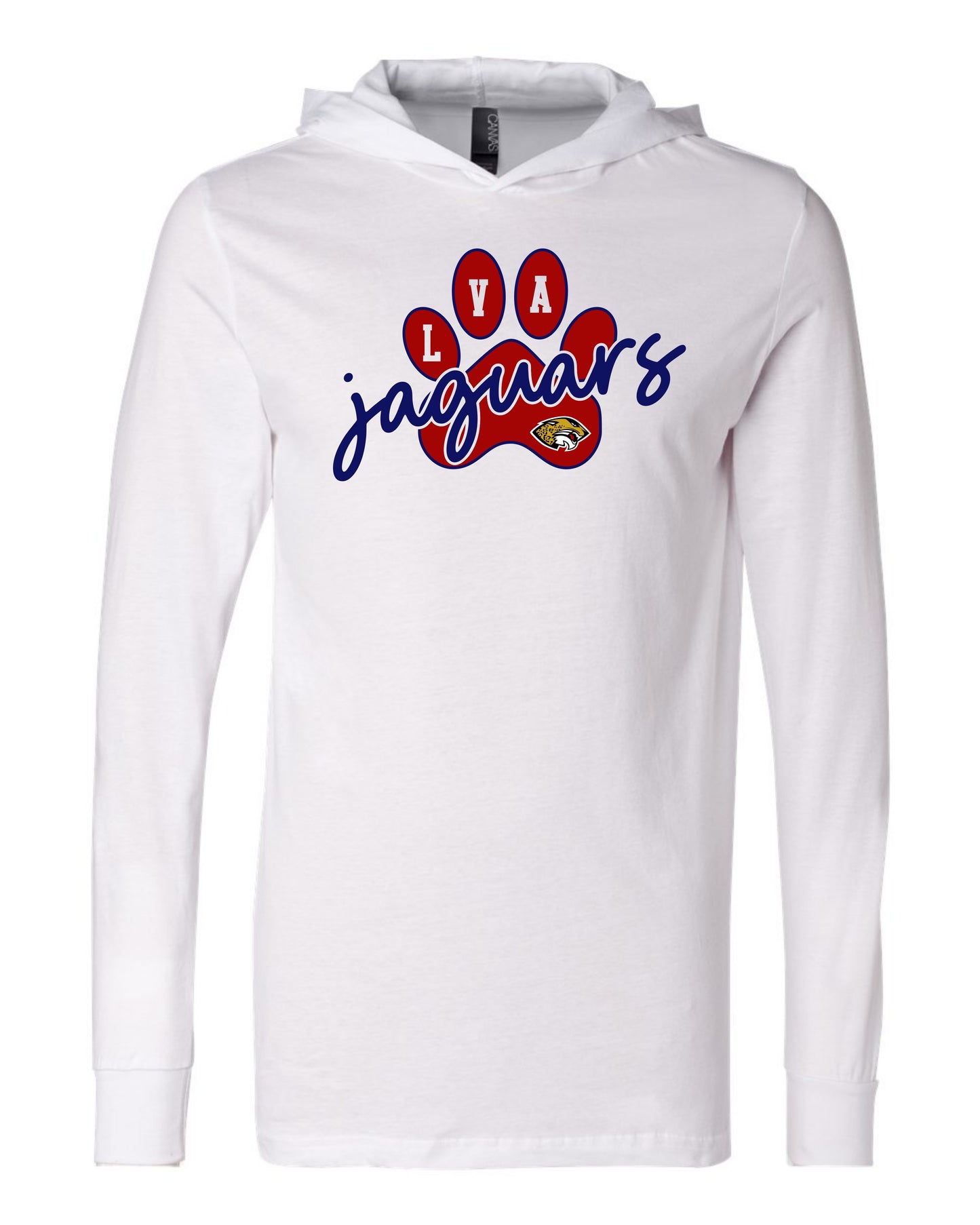 LVA Jaguars Paw - Adult Hooded Long Sleeve (Design Color Set 2)