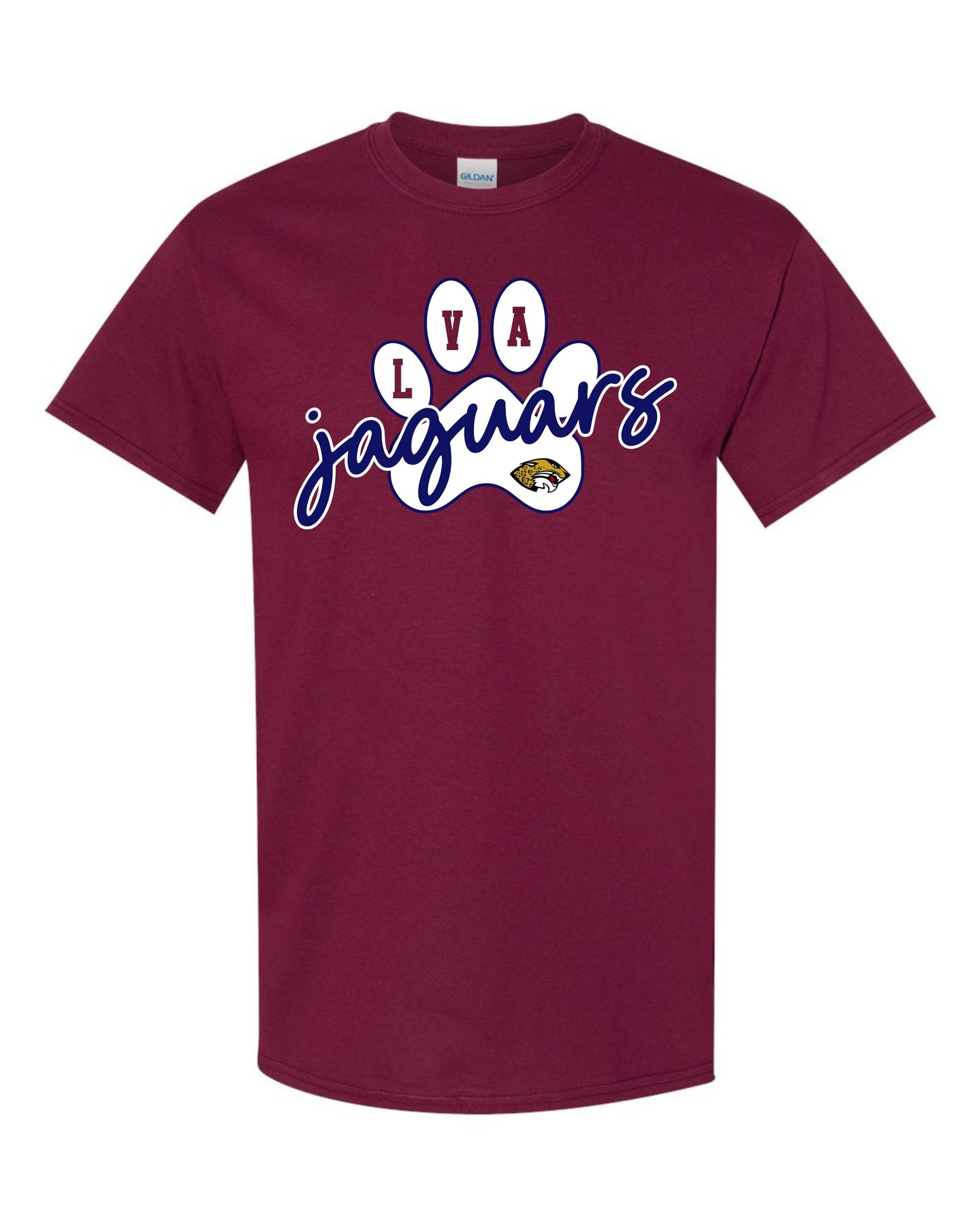LVA Jaguars Paw - Adult Tee (Design Color Set 2)