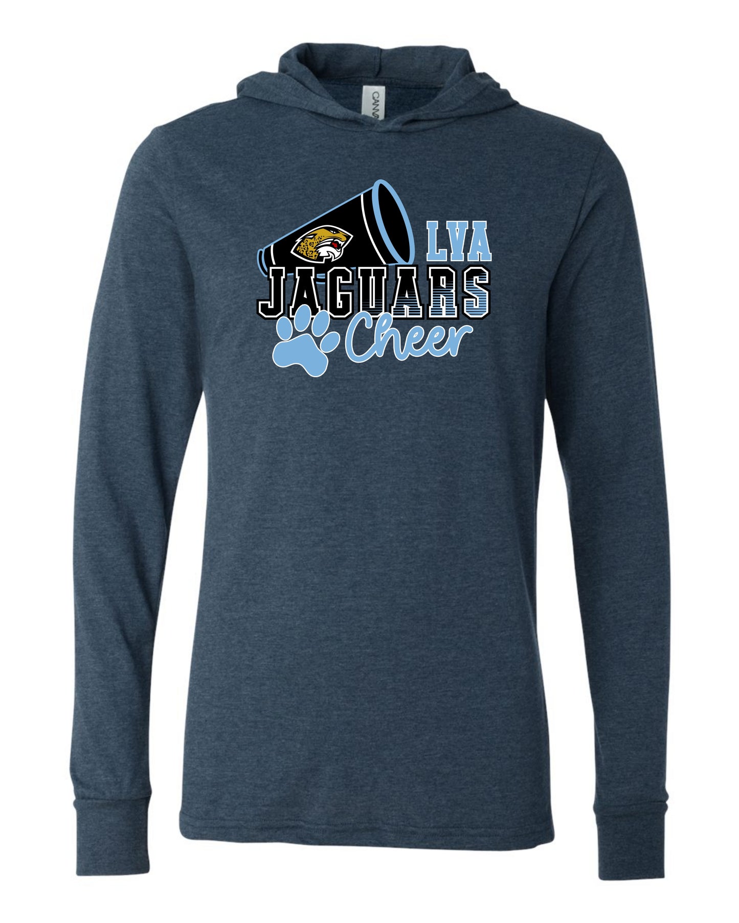 Jaguars Mega-Cheer - Adult Hooded Long Sleeve