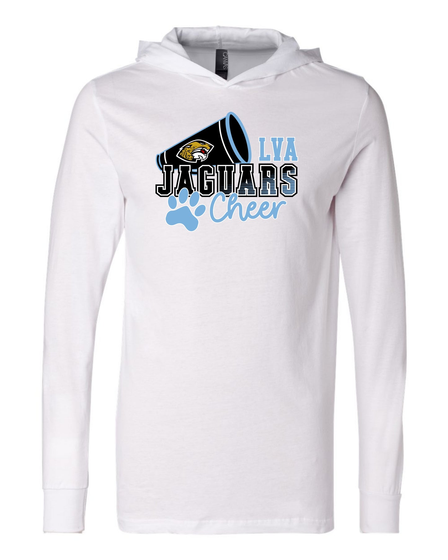 Jaguars Mega-Cheer - Adult Hooded Long Sleeve