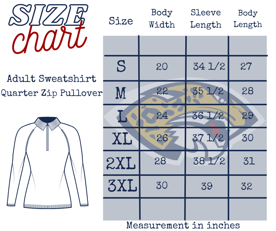 Elementary & Middle School Uniform - Adult Quarter Zip (Sweatshirt)