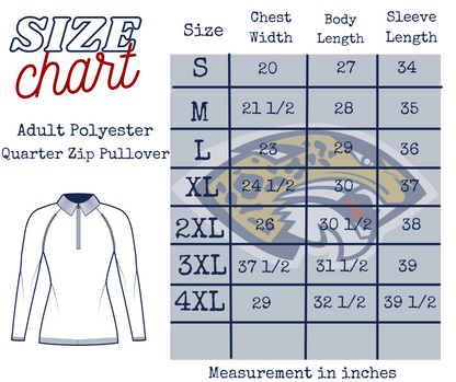 Elementary & Middle School Uniform - Adult Quarter Zip (Polyester)