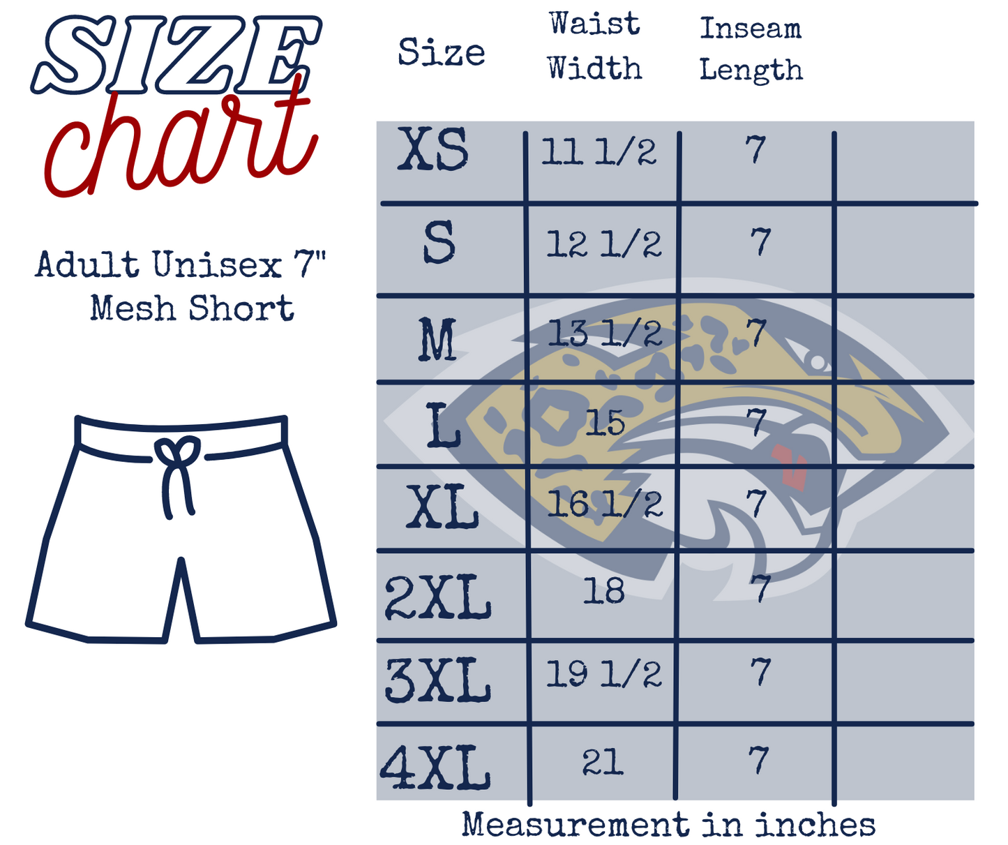Elementary & Middle School Uniform - Adult Shorts