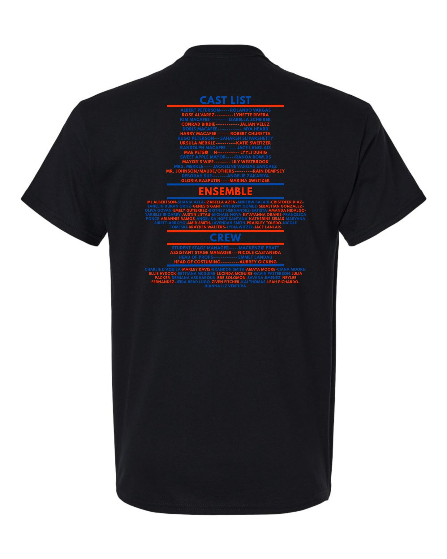 Bye Bye Birdie Musical Show Shirt (2026) - Adult Tees
