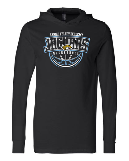 LVA Jaguars Basketball Abstract - Adult Hooded Long Sleeve