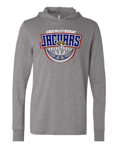 LVA Jaguars Basketball Abstract - Adult Hooded Long Sleeve