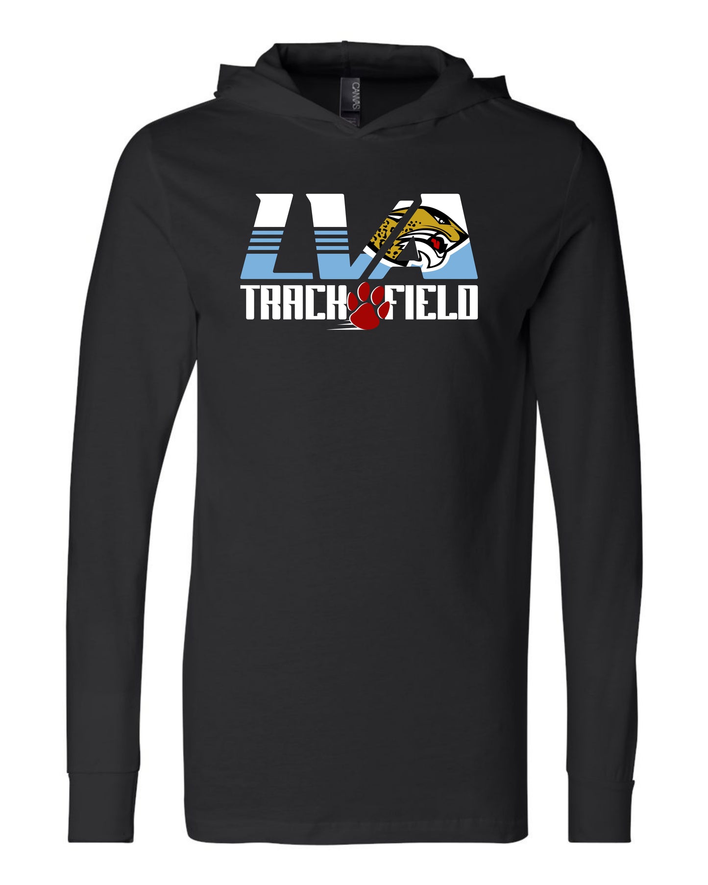 LVA Track & Field Jaguar Flythrough - Adult Hooded Long Sleeve